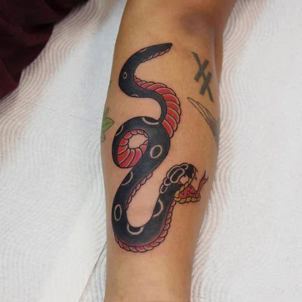 Traditional Japanese Snake Tattoo