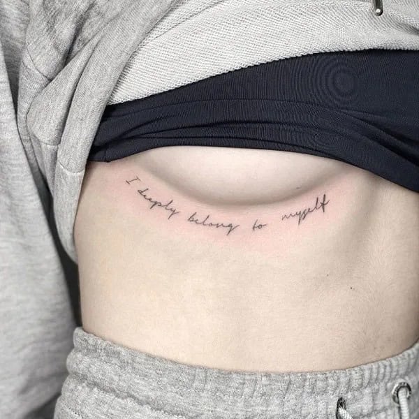 Under Breast Tattoo Quotes