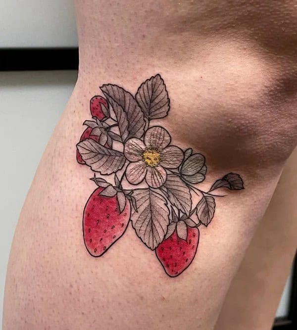 More Designs of Strawberry Tattoos To Check Out This Instant