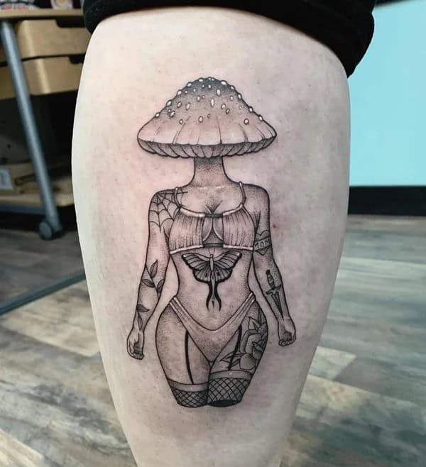 Mushroom Lady Tattoo