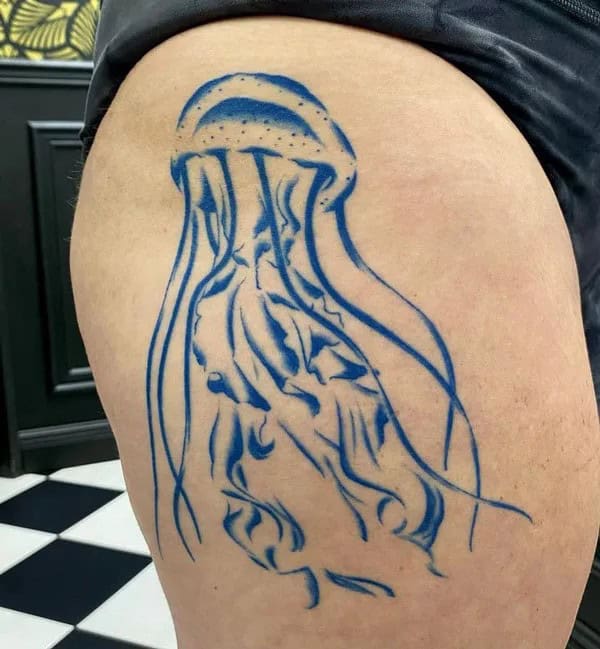 Abstract Jellyfish Tattoo