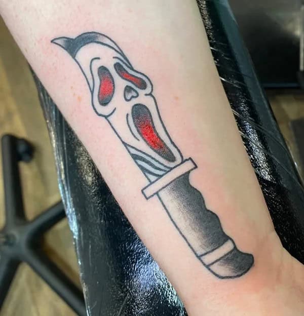 Ghostface Tattoo On Arm