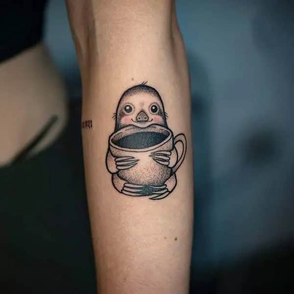 Cute Sloth Tattoo