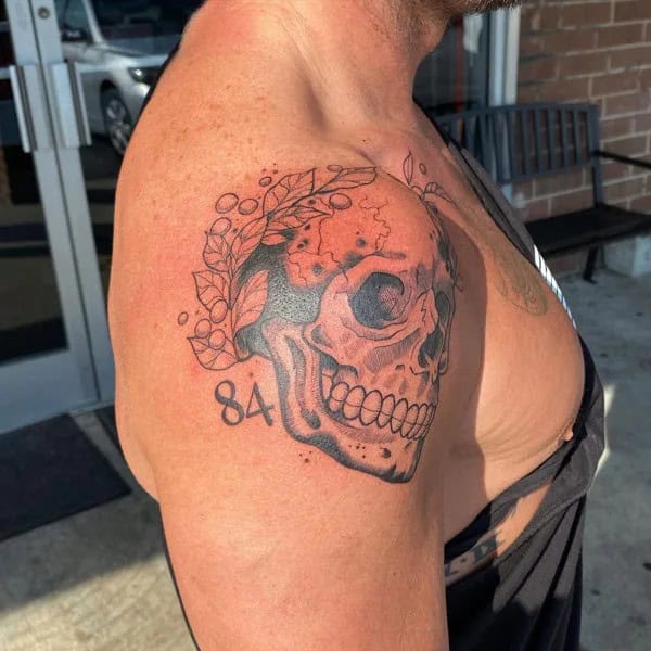 Shoulder Skull Tattoo