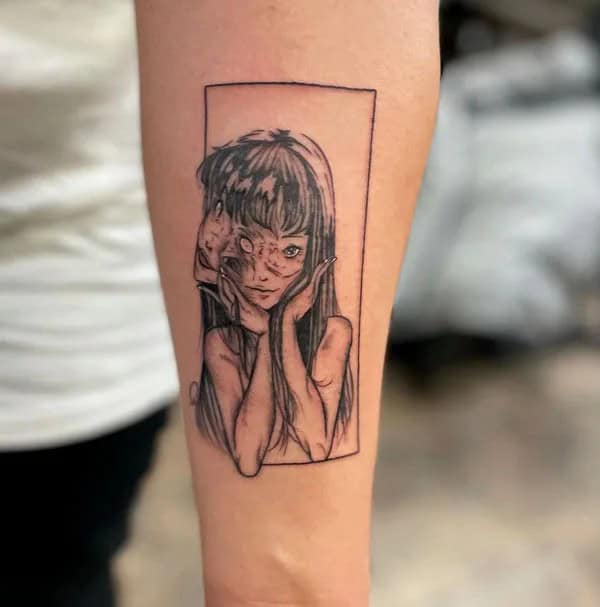 Geometric Junji Ito Tattoo