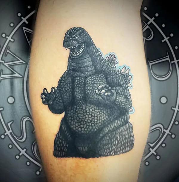 Godzilla vs Ghidorah tattoo