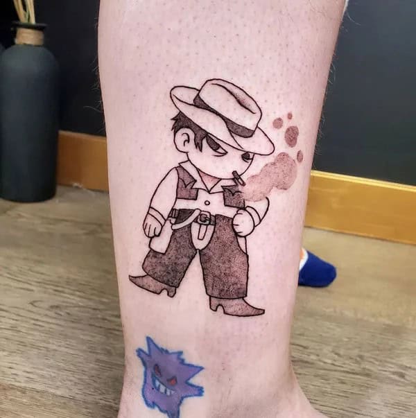 Cowboy Anime Tattoo