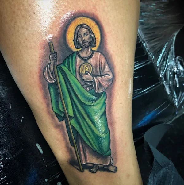 San Judas Flag Tattoo