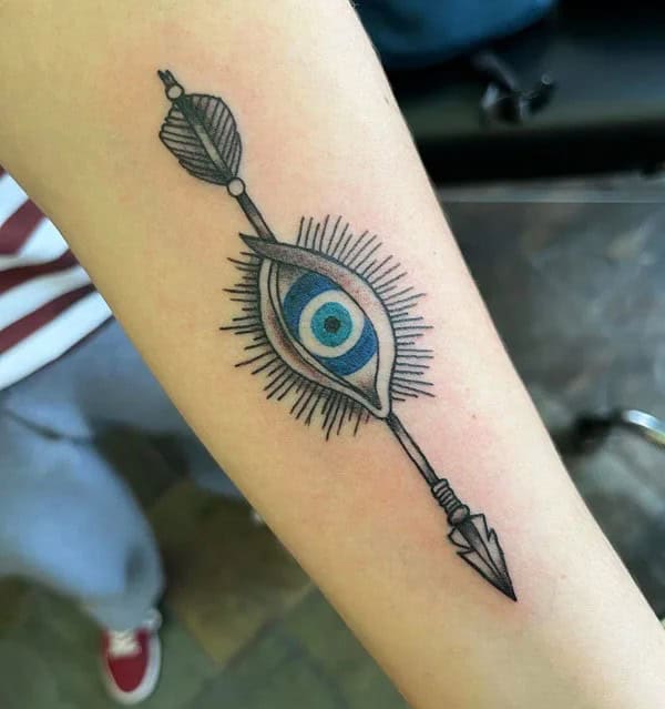 Evil Eye Arrow Tattoo