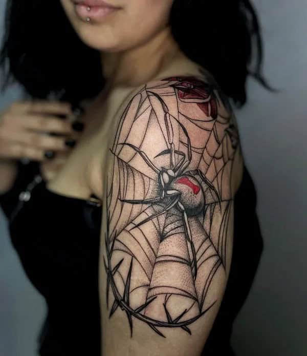 Spider Web Prison Tattoo