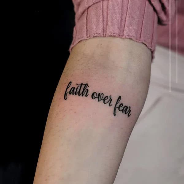 “Faith Over Fear” Cancer Tattoo