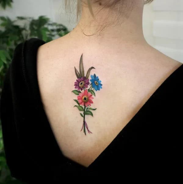 Color Sunflower Tattoo