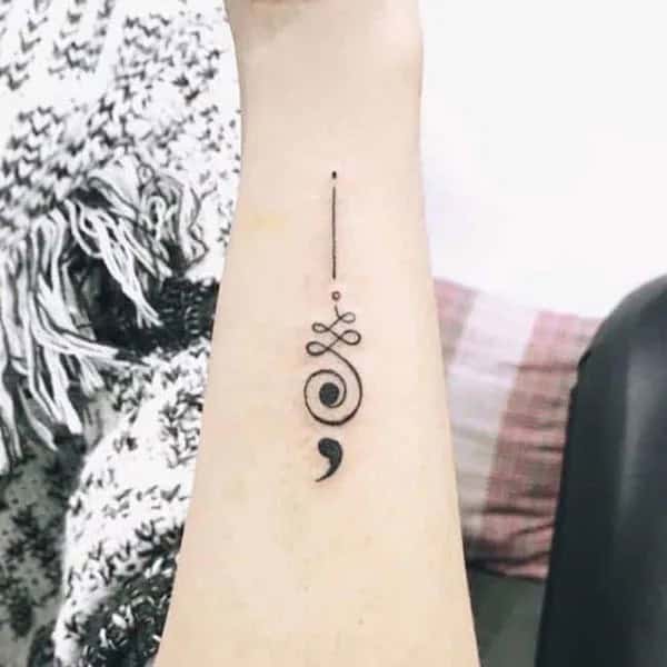 Unique Semicolon Tattoos