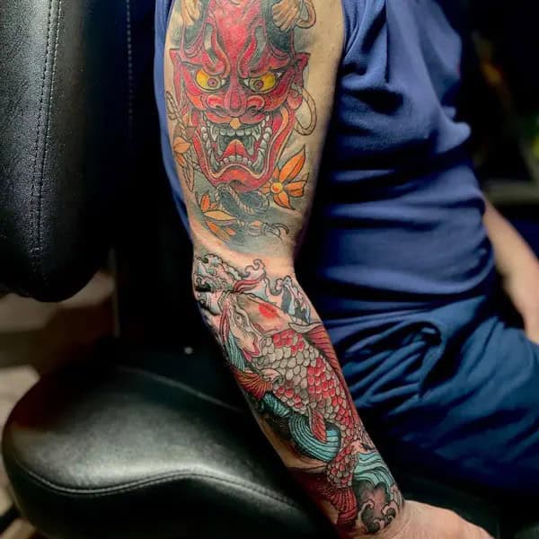 Oni Tattoo Sleeve