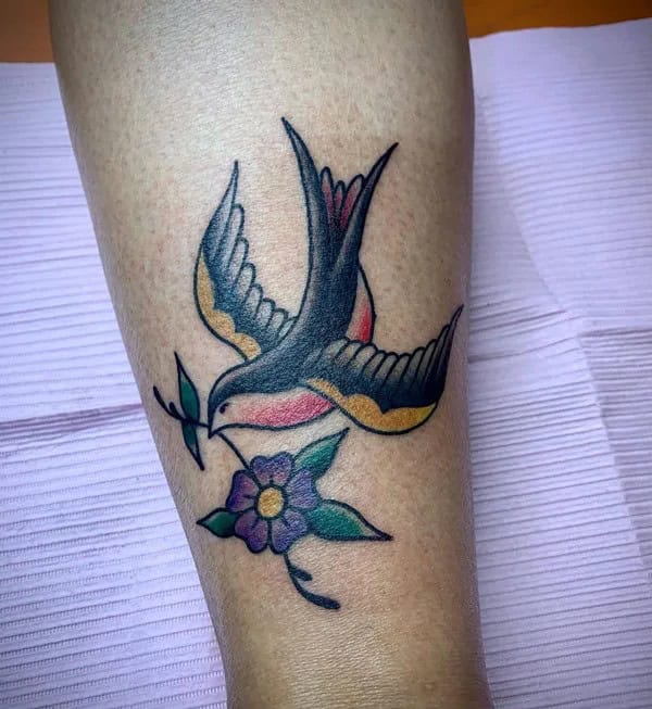 Traditional Swallow Tattoo