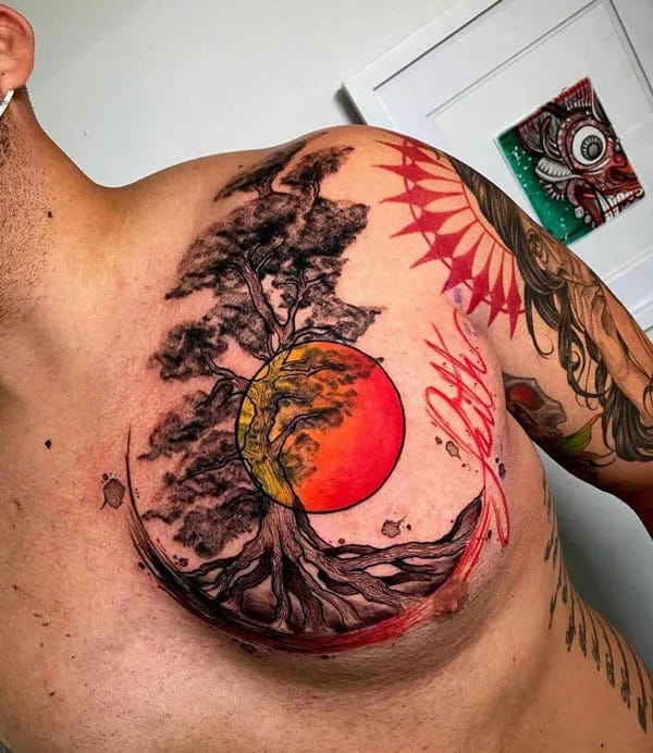 Nature Chest Tattoo