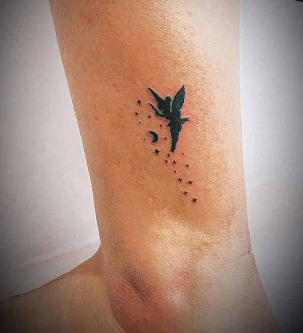 Black Tinkerbell Tattoo