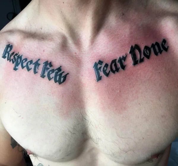 Fear None Skull Tattoo