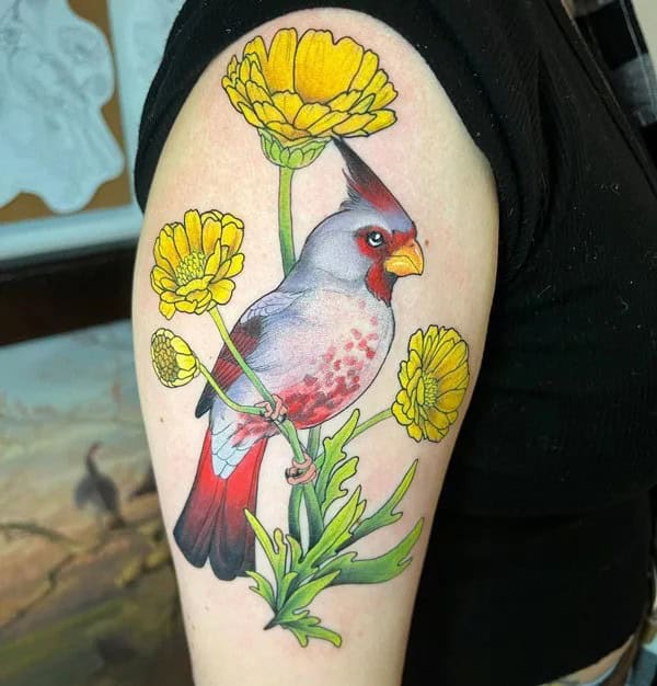 Desert Cardinal Tattoo