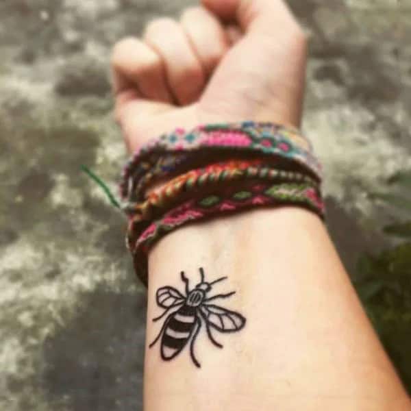 Bee Wrist Tattoo