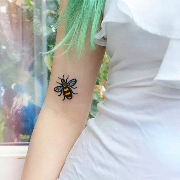 Cute Bee Tattoo