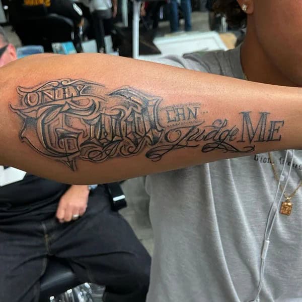 More Unique “Only God Can Judge Me” Tattoos To Take Inspiration From