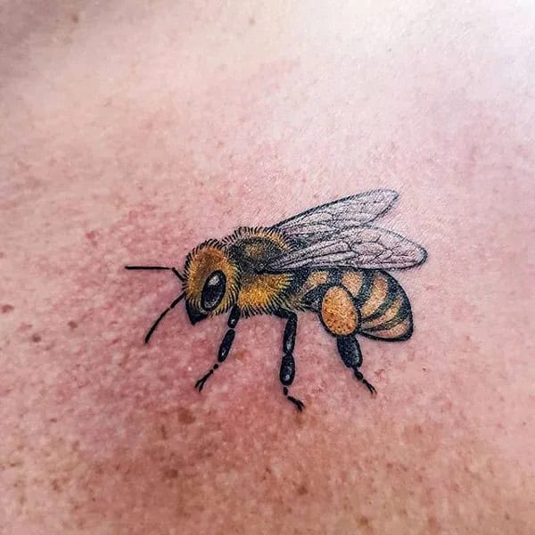 Realistic Bee Tattoo