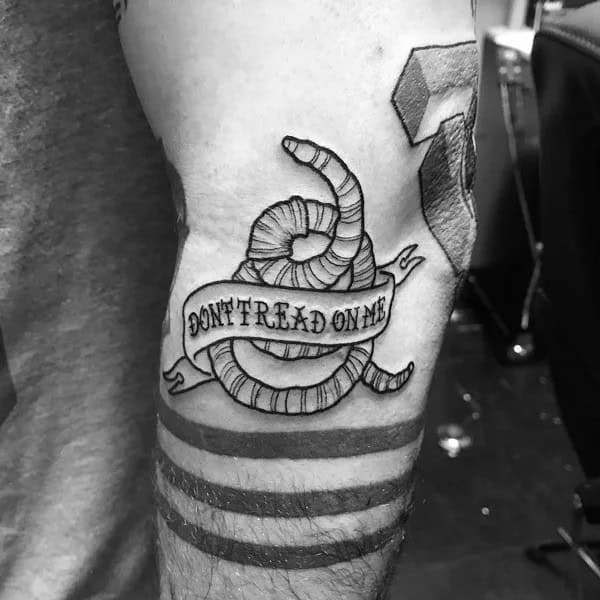 “Don’t Tread On Me” Back Tattoo