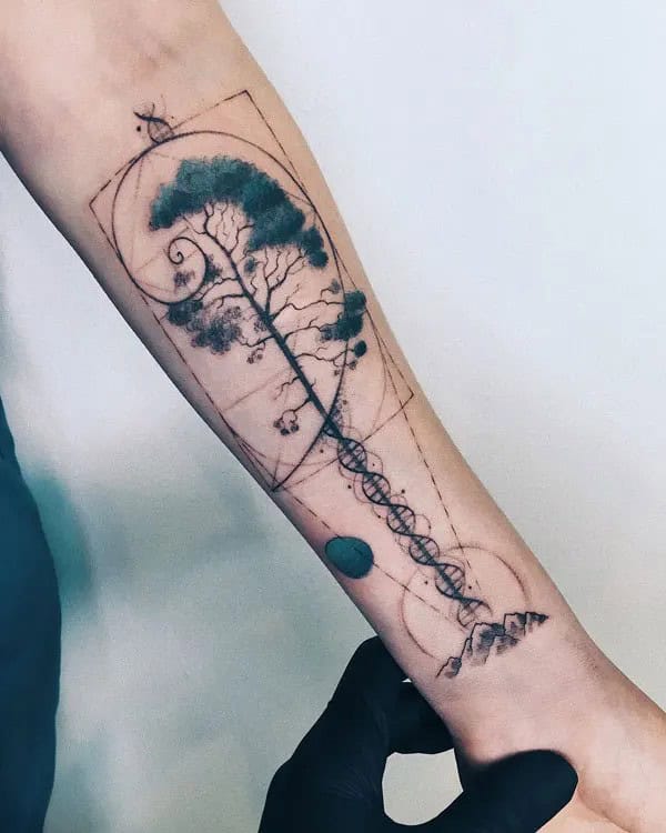 Mountain Forearm Tattoo