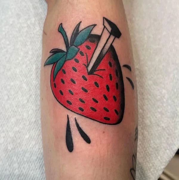 More Designs of Strawberry Tattoos To Check Out This Instant