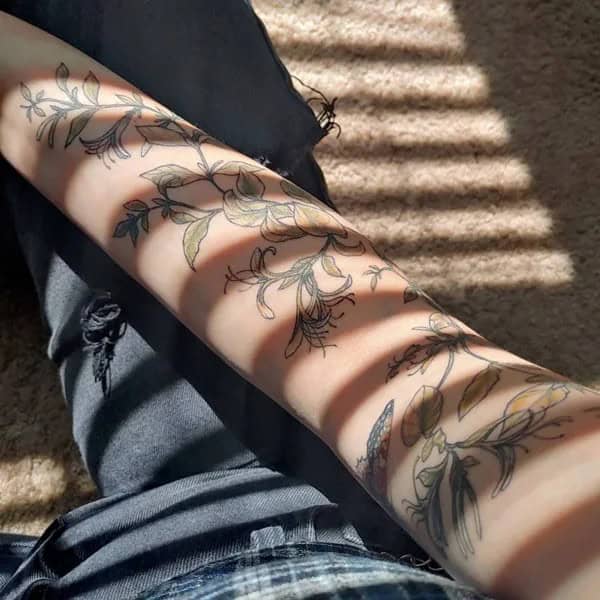 Honeysuckle Vine Tattoo