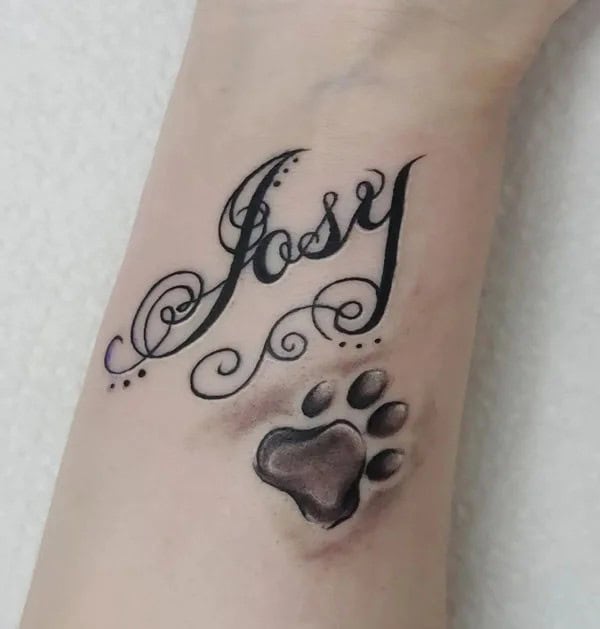 Forearm Name Tattoo