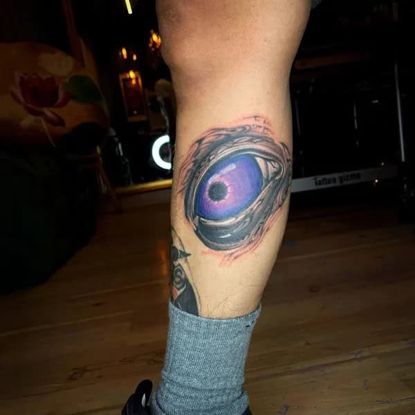 Evil Eye Leg Tattoo