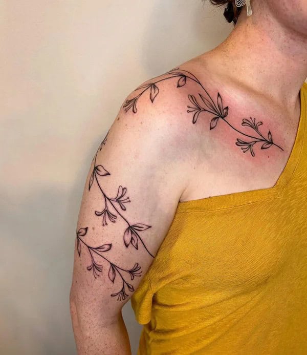 Honeysuckle Vine Tattoo