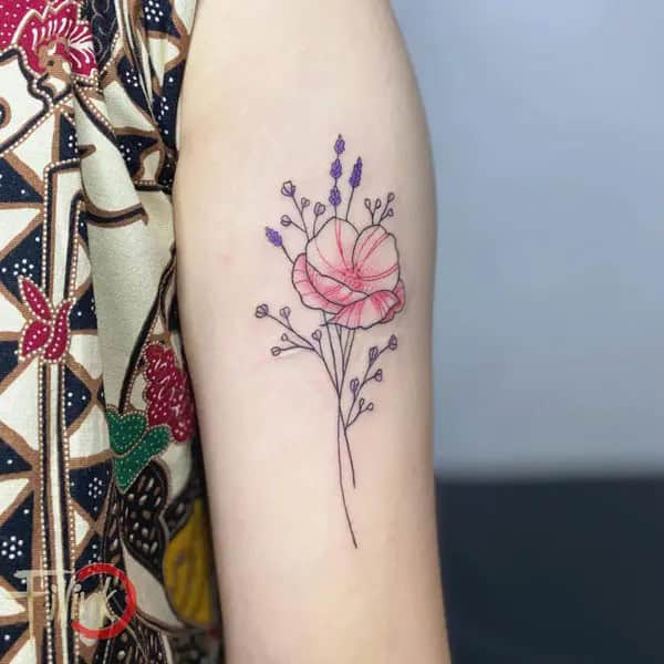 Poppy Birth Flower Tattoo