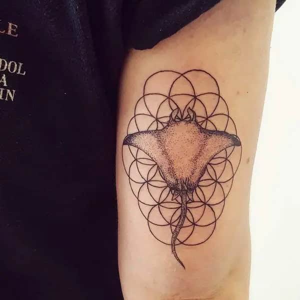 Geometric Stingray Tattoo