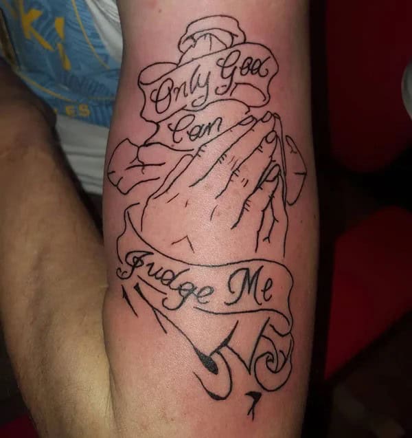 More Unique “Only God Can Judge Me” Tattoos To Take Inspiration From