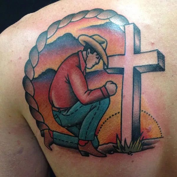 Cowboy Cross Tattoo