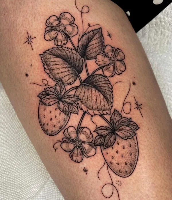 More Designs of Strawberry Tattoos To Check Out This Instant