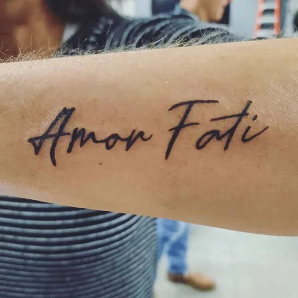 Geometric Amor Fati Tattoo