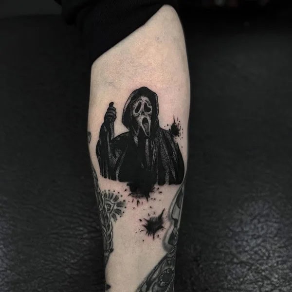 Ghostface Tattoo On Arm