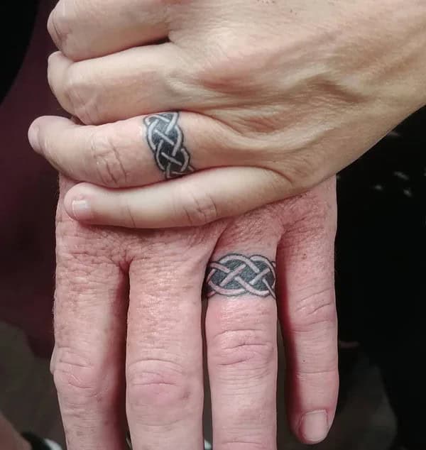 Celtic Wedding Ring Tattoo