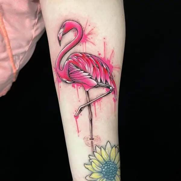 Pink Flamingo Tattoo