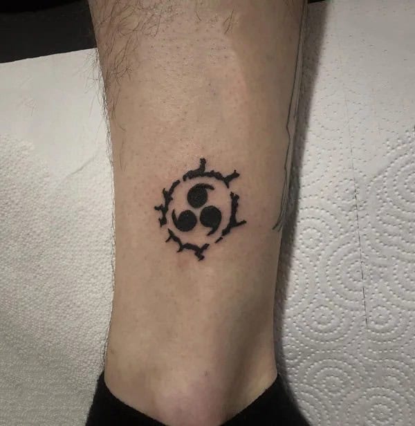 Sasuke Curse Mark Leg Tattoo