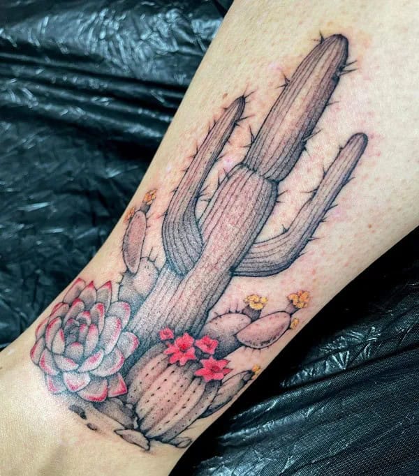 Desert Cactus Tattoo