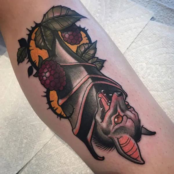 Bat Tattoo On Hand