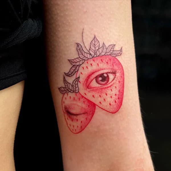 More Designs of Strawberry Tattoos To Check Out This Instant