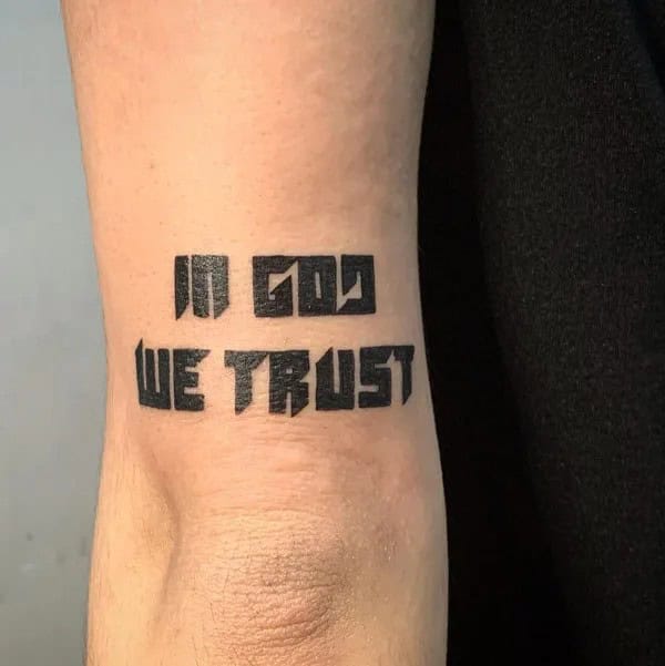 More “In God, We Trust” Tattoos To Dismiss Feelings Of Despair