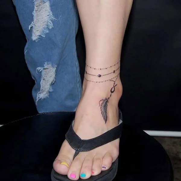 The Uncommon Meanings Of Ankle Bracelet Tattoo