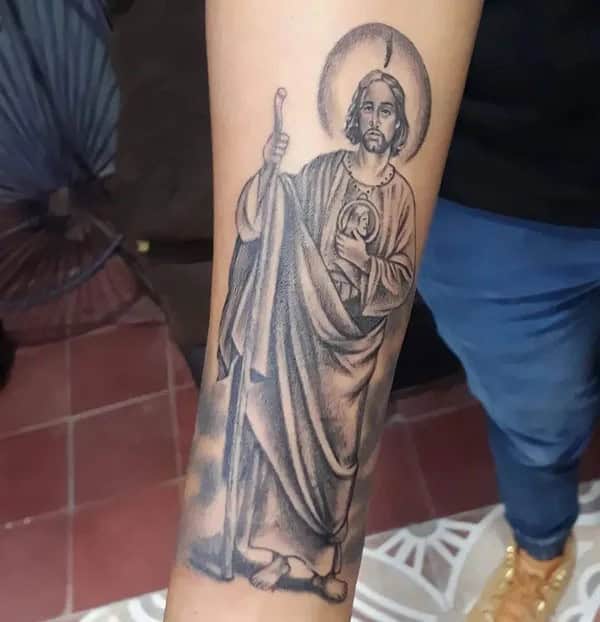 San Judas Flag Tattoo